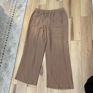 Renuar Tan Elastic-Waist Pants